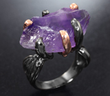 Серебряное кольцо с кристаллом аметиста