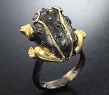 Серебряное кольцо с синими сапфирами Серебро 925