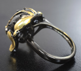 Серебряное кольцо с синими сапфирами Серебро 925