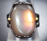 Серебряное кольцо с солнечным камнем Серебро 925