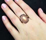 Серебряное кольцо с солнечным камнем Серебро 925