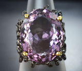 Серебряное кольцо с аметистом 17,46 карата Серебро 925