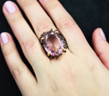 Серебряное кольцо с аметистом 17,46 карата Серебро 925
