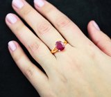 Золотое кольцо с рубином 3,66 карата