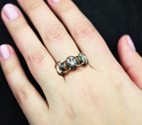 Золотое кольцо cо звездчатыми сапфирами 9,93 карата Золото