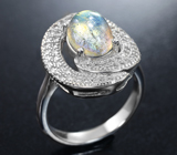 Чудесное серебряное кольцо с лабрадоритом