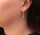 Серебряные серьги с редким грандидьеритом Серебро 925