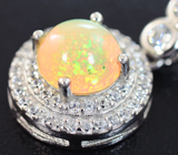 Замечательные серебряные серьги с кристаллическими эфиопскими опалами Серебро 925