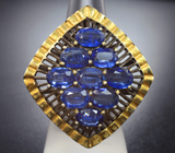 Серебряное кольцо с кианитами Серебро 925