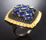 Серебряное кольцо с кианитами Серебро 925