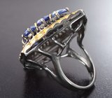 Серебряное кольцо с кианитами