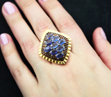 Серебряное кольцо с кианитами Серебро 925