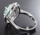 Чудесное серебряное кольцо с «неоновым» апатитом Серебро 925
