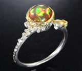 Серебряное кольцо с кристаллическим эфиопским опалом Серебро 925