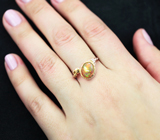 Серебряное кольцо с кристаллическим эфиопским опалом Серебро 925