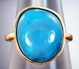 Золотое кольцо с армянской бирюзой 7,67 карата Золото