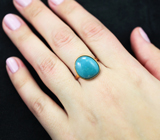 Золотое кольцо с армянской бирюзой 7,67 карата Золото