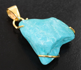 Золотой кулон с монгольской бирюзой 20,3 карата
