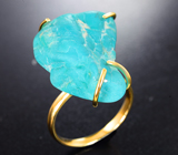 Золотое кольцо с монгольской бирюзой 19,41 карата