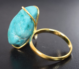 Золотое кольцо с монгольской бирюзой 19,41 карата Золото
