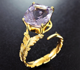 Кольцо с лавандовым апатитом 7,18 карата Золото