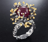 Серебряное кольцо с рубином 5,34 карата Серебро 925