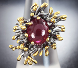 Серебряное кольцо с рубином 5,34 карата