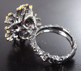 Серебряное кольцо с рубином 5,34 карата
