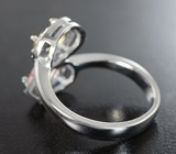 Романтичное серебряное кольцо с турмалинами
