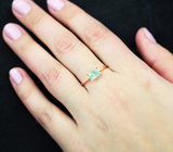 Золотое кольцо с «неоновым» уральским изумрудом 0,84 карата Золото