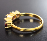 Золотое кольцо с разноцветными шпинелями 1,55 карата Золото