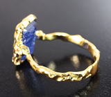 Золотое кольцо с насыщенным танзанитом 5,01 карата и бриллиантами Золото
