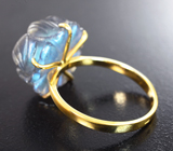 Золотое кольцо с резным лабрадоритом 12,96 карата Золото