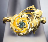 Золотое кольцо с уральским александритом 0,07 карата Золото