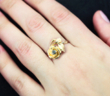 Золотое кольцо с уральским александритом 0,07 карата Золото