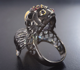 Серебряное кольцо с родолитами и альмандинами гранатами Серебро 925