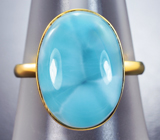 Золотое кольцо с небесно-голубым ларимаром 12,18 карата Золото