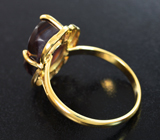 Золотое кольцо с мексиканским огненным агатом 6 карата Золото