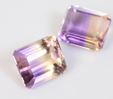 Пара контрастных аметринов 11,39 карата 