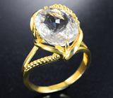 Золотое кольцо с морганитом высокой дисперсии 5,02 карата Золото