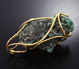 Золотой кулон с крупным коллекционным кристаллом уральского изумруда 61,58 карата Золото