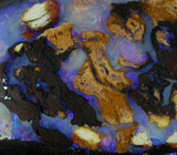 Австралийский черный опал с пастельно-сиреневой опалесценцией Серебро 925