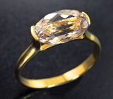 Золотое кольцо с морганитом высокой чистоты 2,14 карата Золото