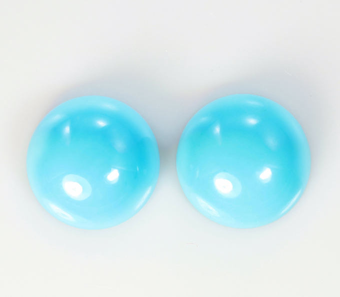 Пара кабошонов армянской бирюзы 4,71 карата