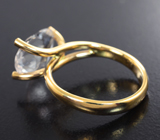 Золотое кольцо с чистейшим крупным морганитом 3,52 карата и бриллиантами Золото