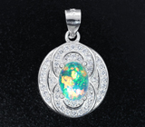 Серебряный кулон с кристаллическим эфиопским опалом Серебро 925