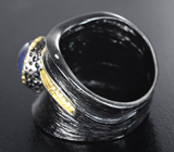 Серебряное кольцо с насыщенным танзанитом
