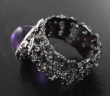 Серебряное кольцо с аметистом и родолитами Серебро 925