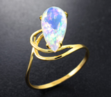 Золотое кольцо с ограненным эфиопским опалом 1,89 карата Золото
