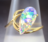 Золотое кольцо с ограненным эфиопским опалом 1,89 карата Золото